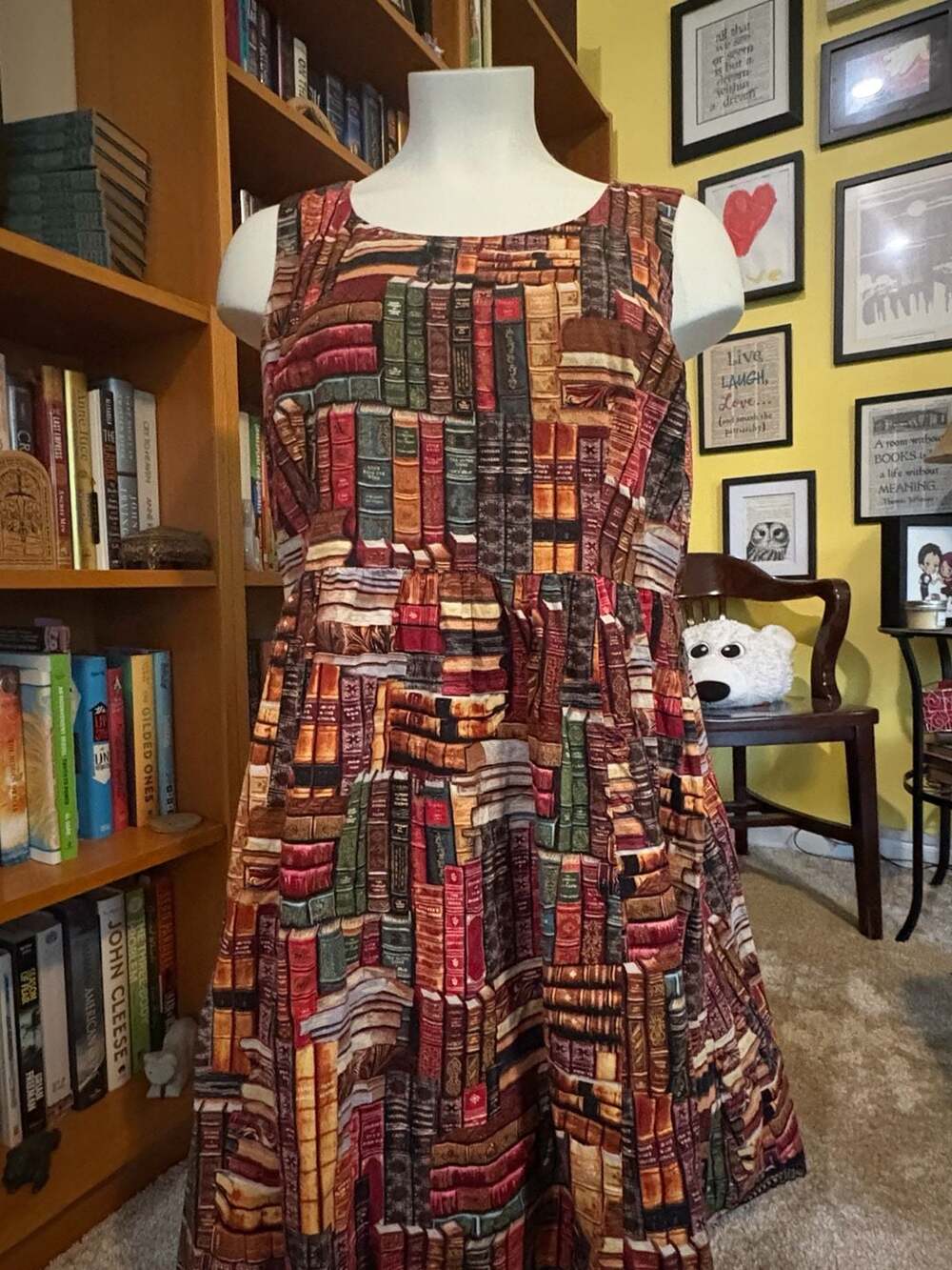 Modcloth Book Lover Dress - Fit & Flare Dress with Book Print